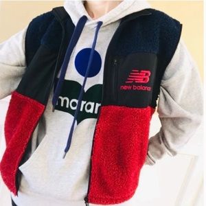 New Balance vest fleece Sherpa jacket Teddy sleeveless coat XS